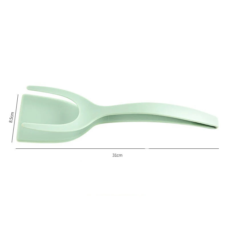 Shovel Clip Silicone Grip Flip Tongs Egg Steak Spatula Tongs Clamp