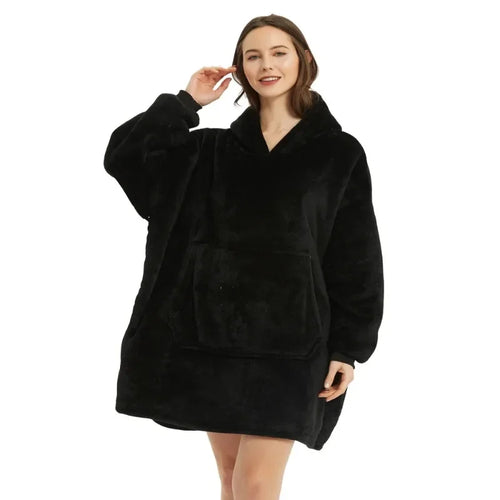 Winter Hoodies Sweatshirt Women Men Pullover Fleece Giant TV Oversized