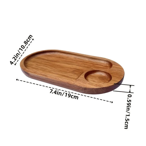 Japanese solid wood fruit plate factory wholesale wooden tray