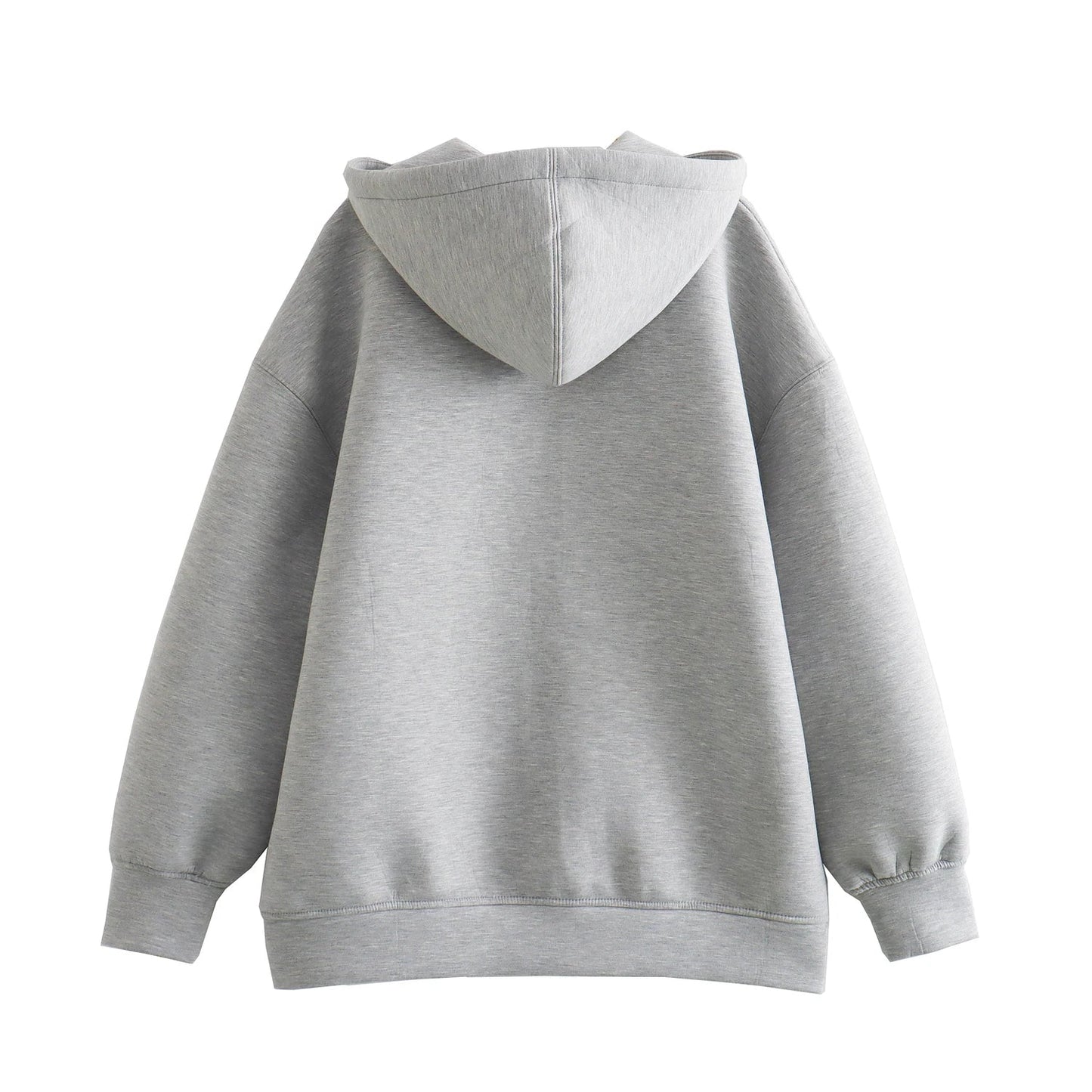 2024 Spring and Autumn New Casual Street Loose Oversize Hooded Zipper
