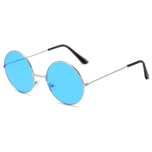 Retro Hippie Round Metal Frame Sunglasses Fashion Small Circle Sun