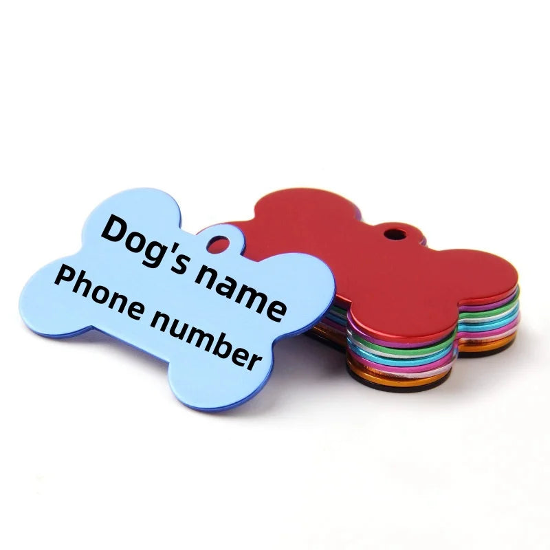 Engraved Dog Id Tag Personalized Pet Collar Pendant Anti-Lost Pet Id