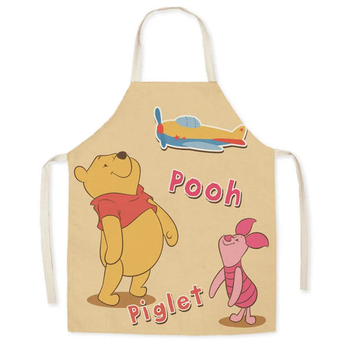 Disney Winnie the Pooh Apron Linen Cartoon Printing Apron Man Woman