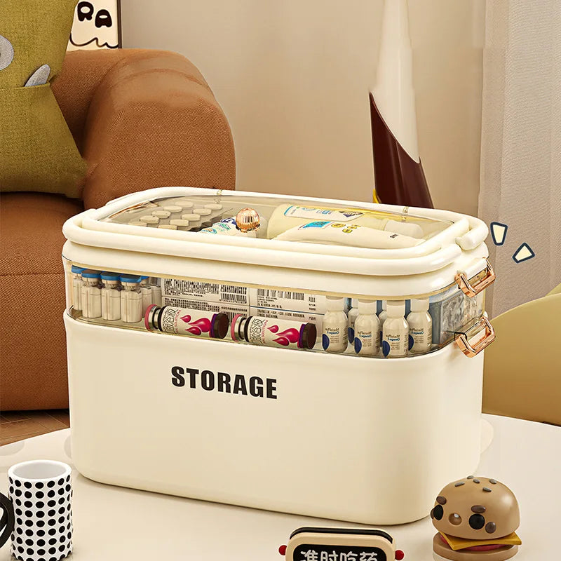 3/4 Layers Large Capacity Family Medicine Organizer Storage Box