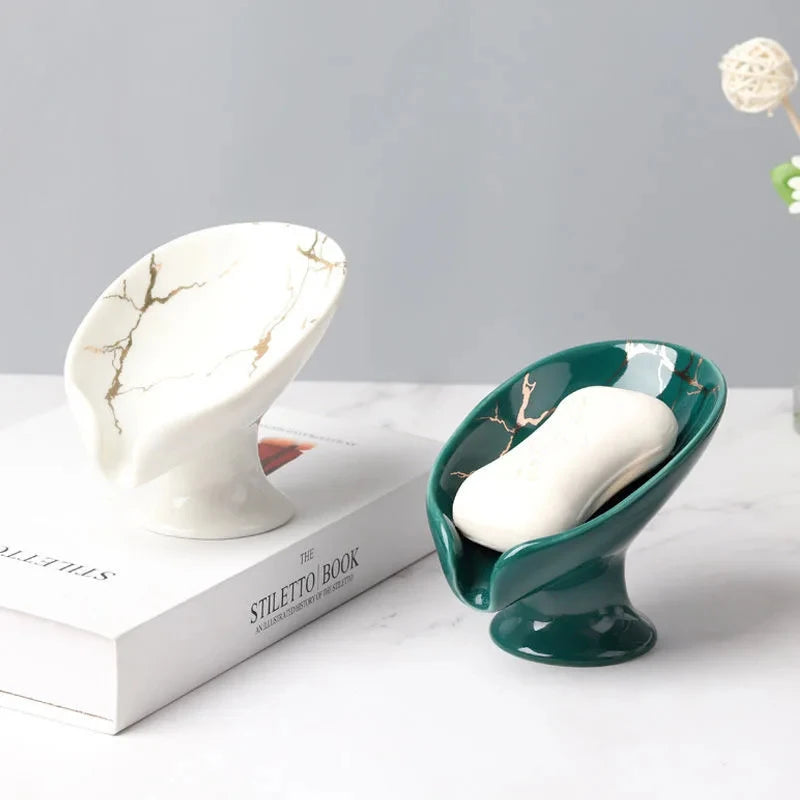 New 1 ceramic Leay shower soap holder, bathroom and kitchen supplies
