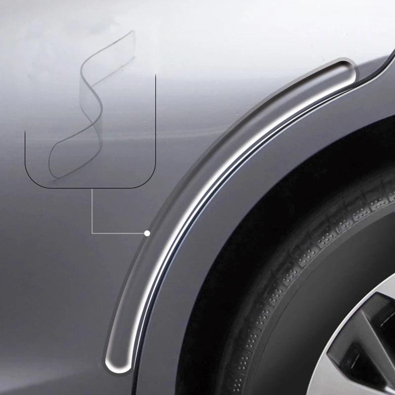 4PCS Extended Car Door Bumper Strip Transparent Body Protector