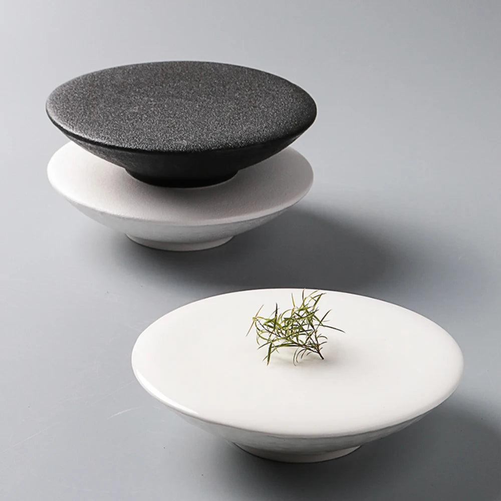 Creative Ceramic Plate 3D Shape Solid Color Simple Restaurant Homehold