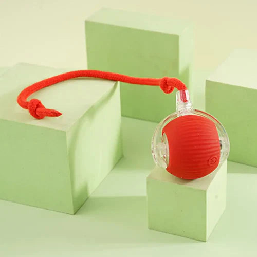 Electric Cat Ball Toys Automatic Rolling Ball Faux Tail Rechargeable