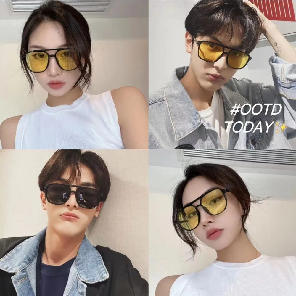 Square Oversized Sunnies Studios Aesthetic Shades Sunglasses for Women