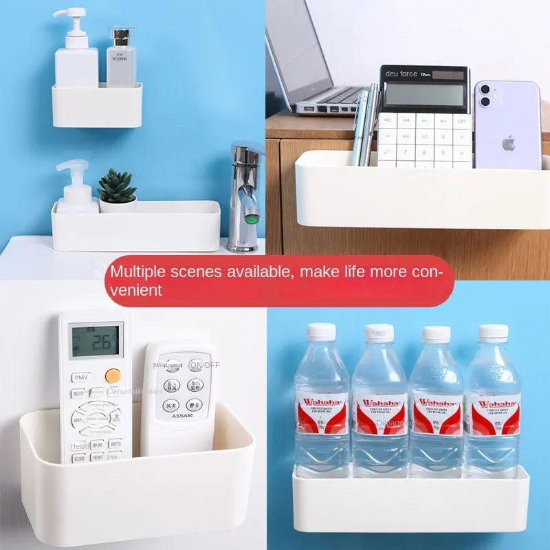 Multifunctional Plastic Wall-Mounted Storage Basket for Kitchen