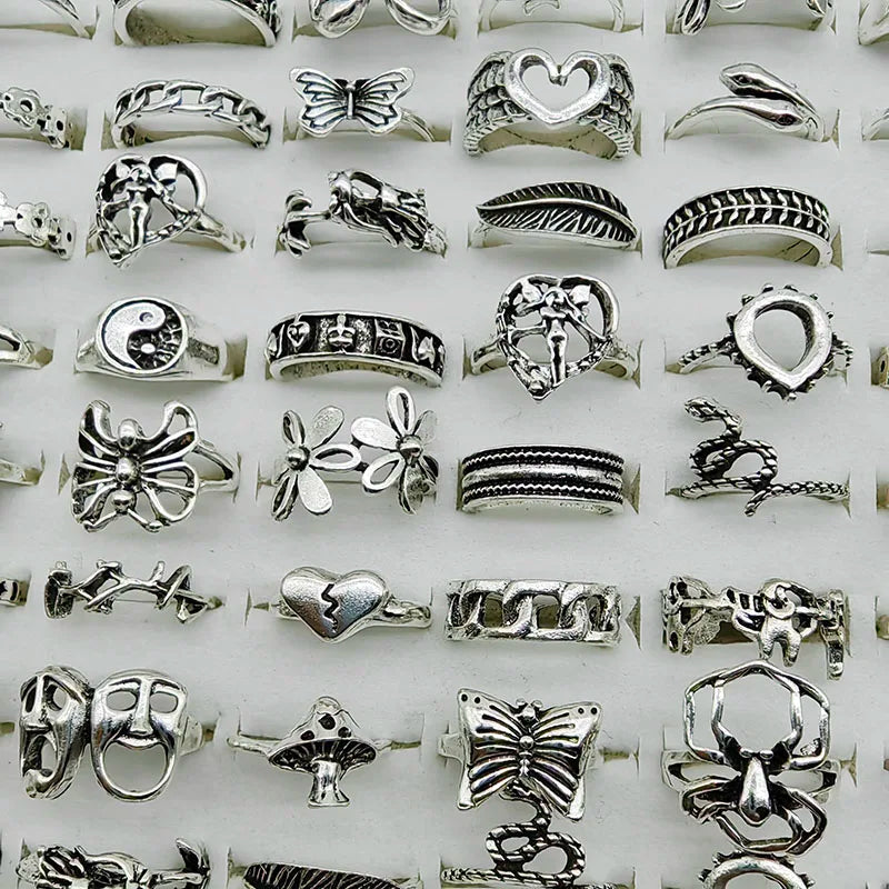 30pcs/Lot Factory Wholesale Alloy Finger Rings For Women HOT New Big