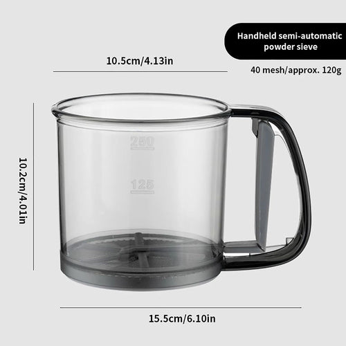 Kitchen baking, cake flour sieve, 40 mesh semi-automatic filter sieve,