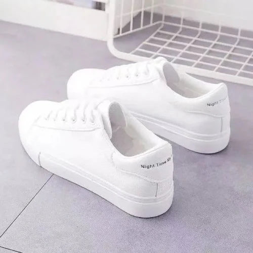 2024 New Women Sneakers Fashion Breathble Vulcanized Shoes Pu Leather