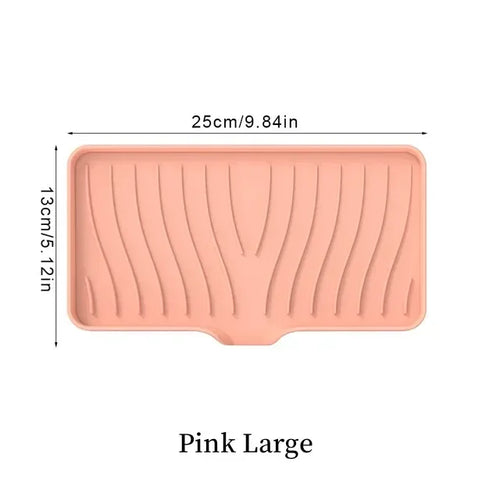 1-Pack Silicone Drain Soap Box Kitchen Bathroom Anti-slip Sink Tray