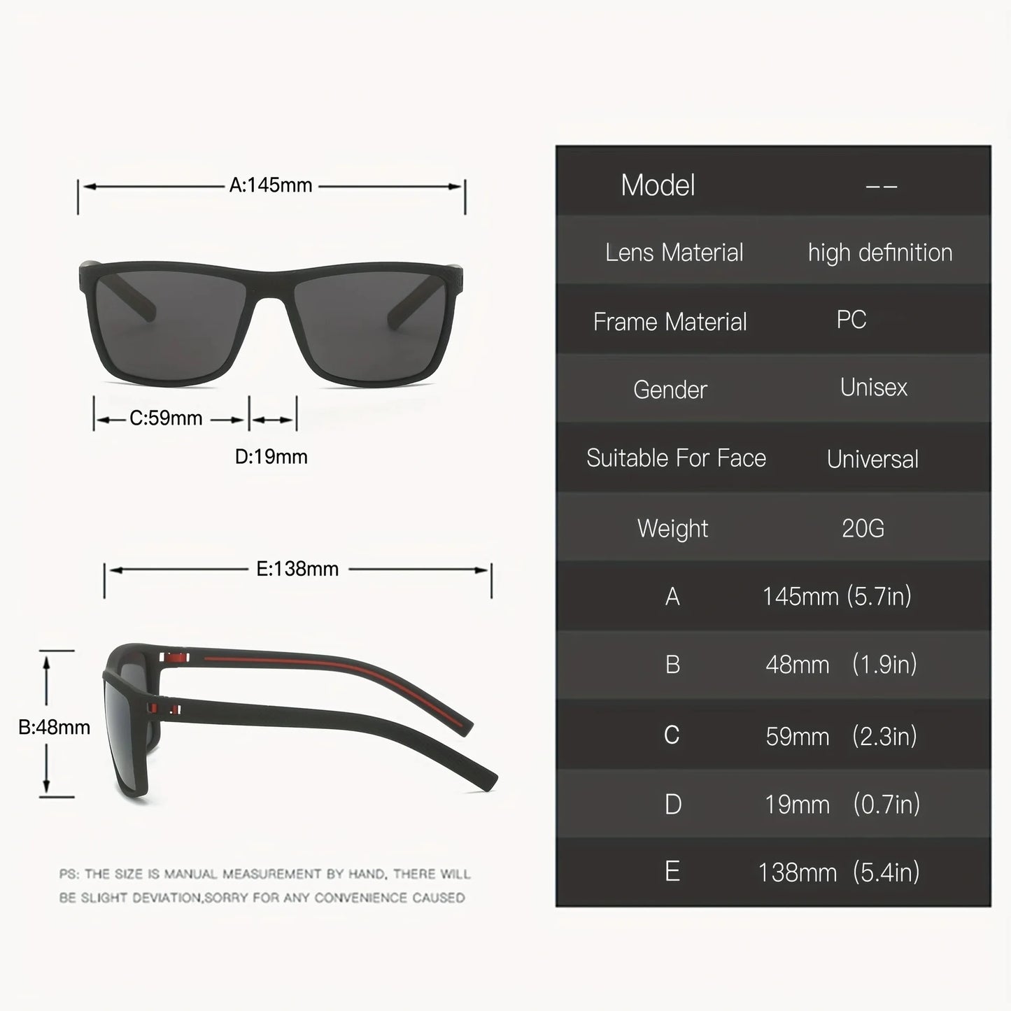 1/2PCS Sunglasses Men Polarized Women UV400 Sun Glasses Fishing