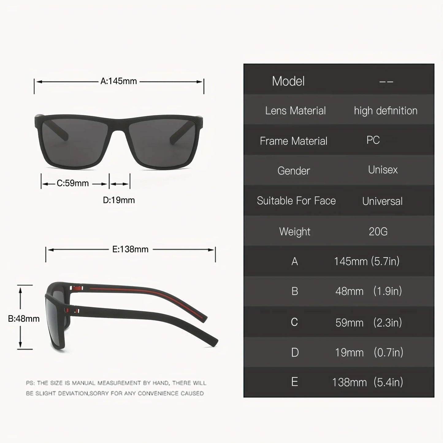 1/2PCS Sunglasses Men Polarized Women UV400 Sun Glasses Fishing