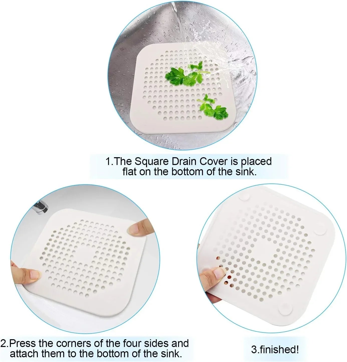 Sewer with Suction Cup, Floor Drain Mat, Kitchen, Bathroom, Anti