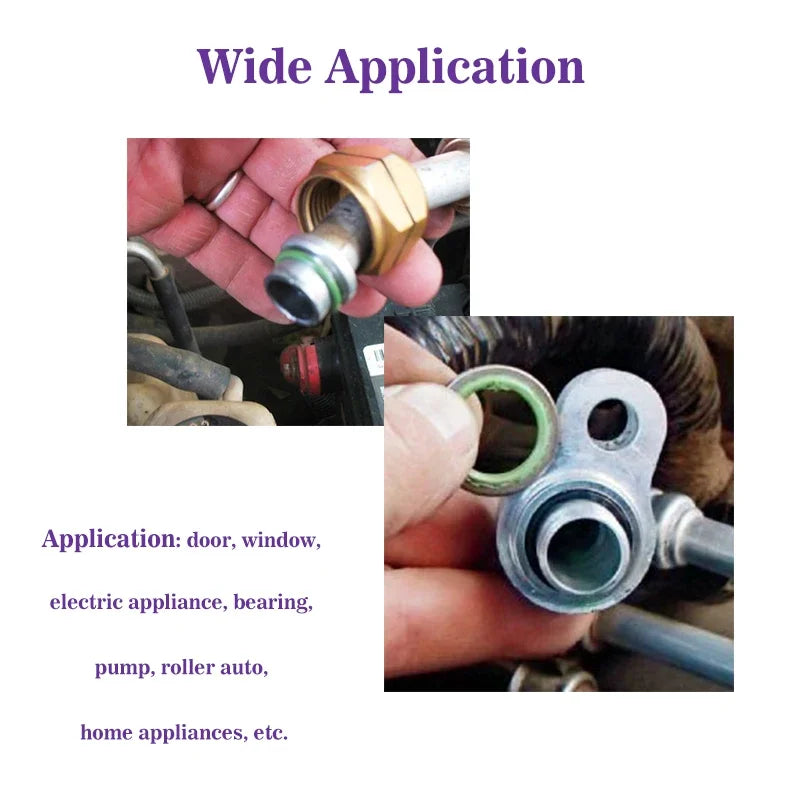 O Ring Set Seal Kit R134a R12 HNBR Rubber O-Rings Assortment For Car