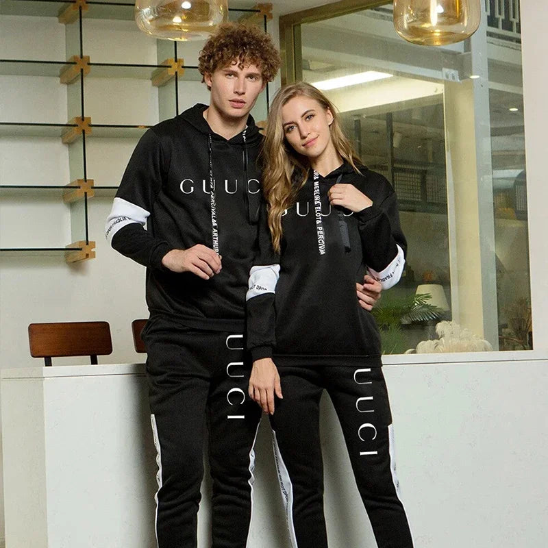 Mens Tracksuit High Quality Fashion Hooded Sweatshirt Sweatpants