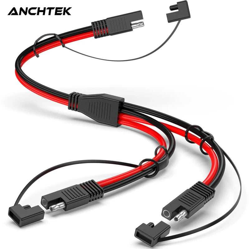 Anchtek 10AWG 1 to 2 SAE to SAE Extension Cable SAE DC Power