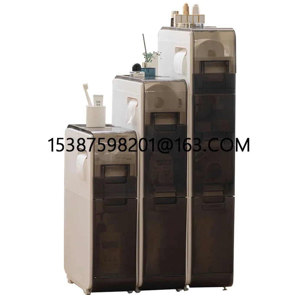 2/3/4Layer Toilet Storage Cabinet Bathroom Drawer Closestool Crevice