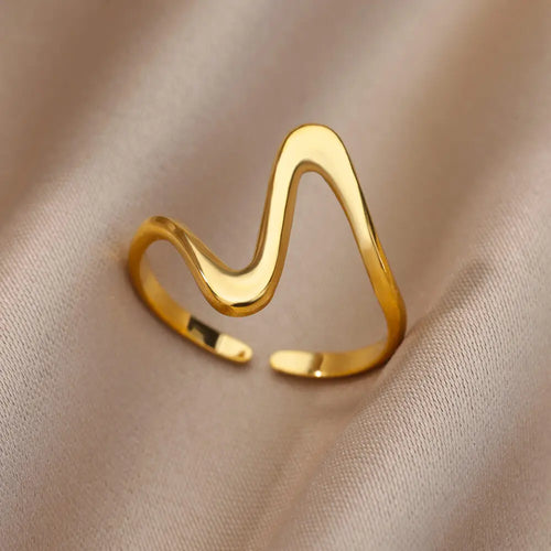 Stainless Steel Rings for Women 2024 Trend New in Gold Color Ring