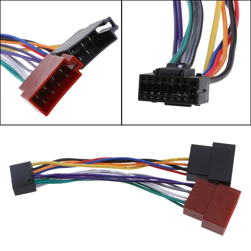 16 Pin ISO Wiring Harness Connector Adaptor Car Stereo Radio For