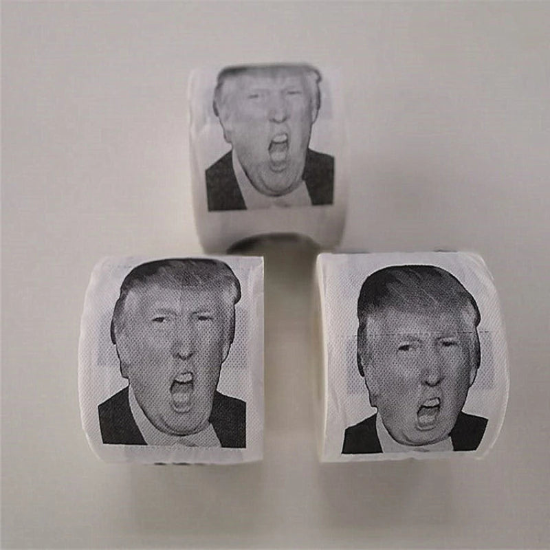 New Humorous Toilet Paper Creative Funny Donald Trump Printed Toilet
