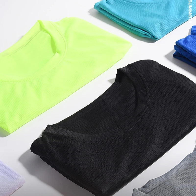 1 Piece Men's Short Sleeve Undershirt Man Athletic T-Shirt Quick