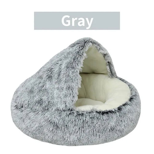 Soft Plush Pet Bed with Cover Round Cat Bed Pet Mattress Warm Cat Dog