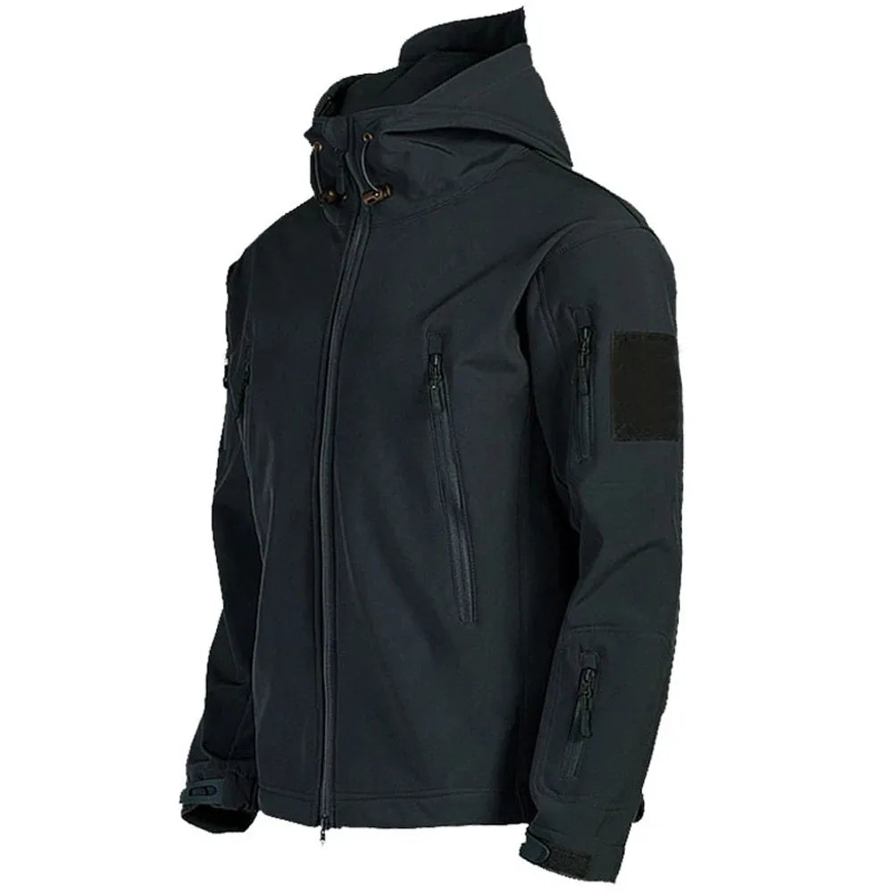 TRAF 2024 New Fashionable Shark Skin Soft Shell Jacket Men's Tactical