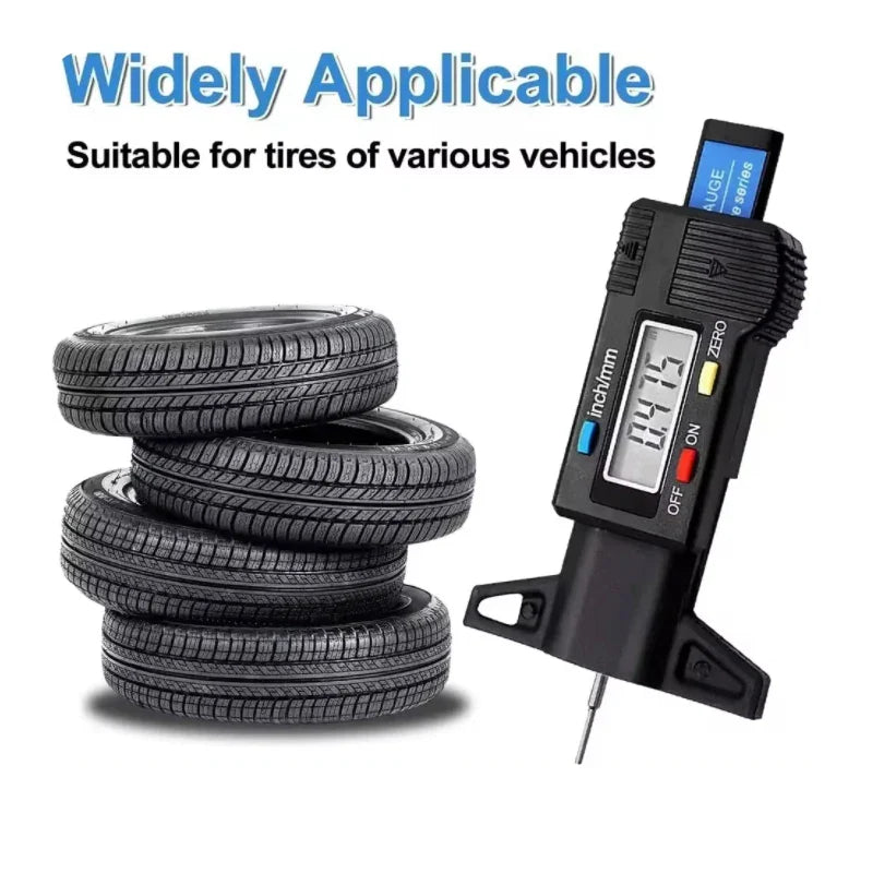 LCD tire tread gauge Automotive tire 0-25mm measuring tool Caliper