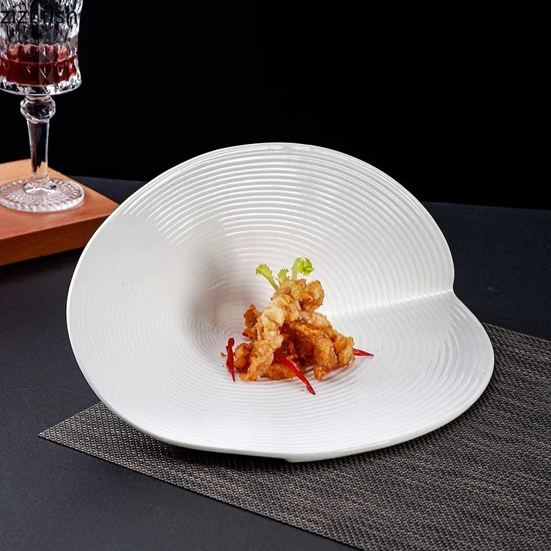 Creative Irregular Ceramic Dinner Plate Restaurant Dessert Plate Snack