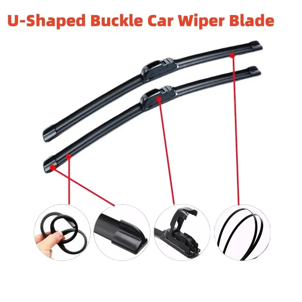 OEM Quality Car Windshield Wiper Blades U-type Universal Soft Rubber
