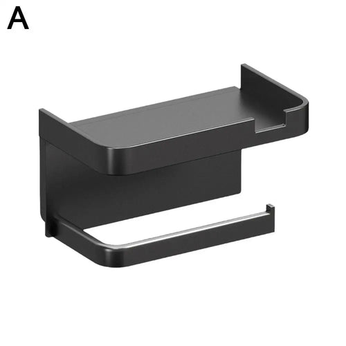 Wall Mounted Toilet Paper Holder Rustproof Thickened Plastic Storage