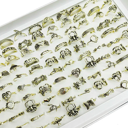 30pcs/Lot Factory Wholesale Alloy Finger Rings For Women HOT New Big