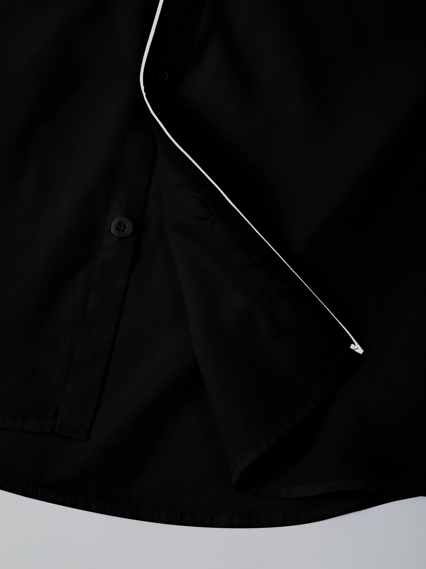 Spring and autumn men's long-sleeved solid color shirt, stand-up