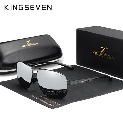 KINGSEVEN Polarized Aluminum Sunglasses Men UV400 HD Lens Pilot Eye