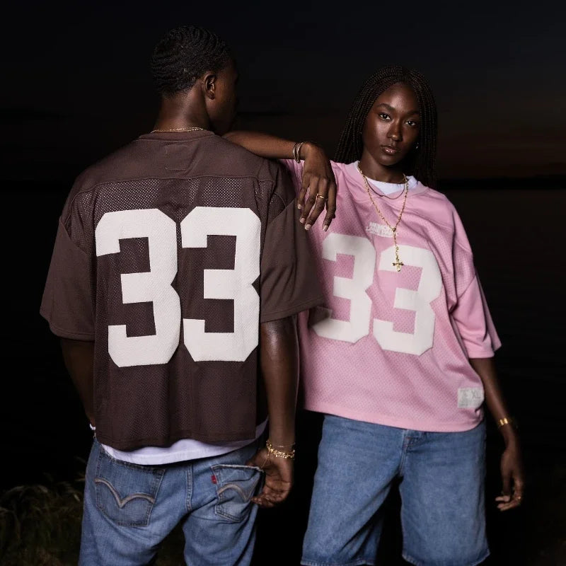 Y2K Retro Jersey Quick Dry Breathable Mesh T Shirt Men Women Street