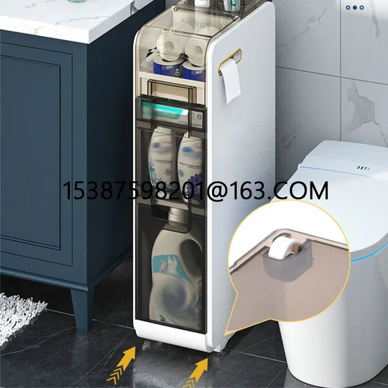 2/3/4Layer Toilet Storage Cabinet Bathroom Drawer Closestool Crevice