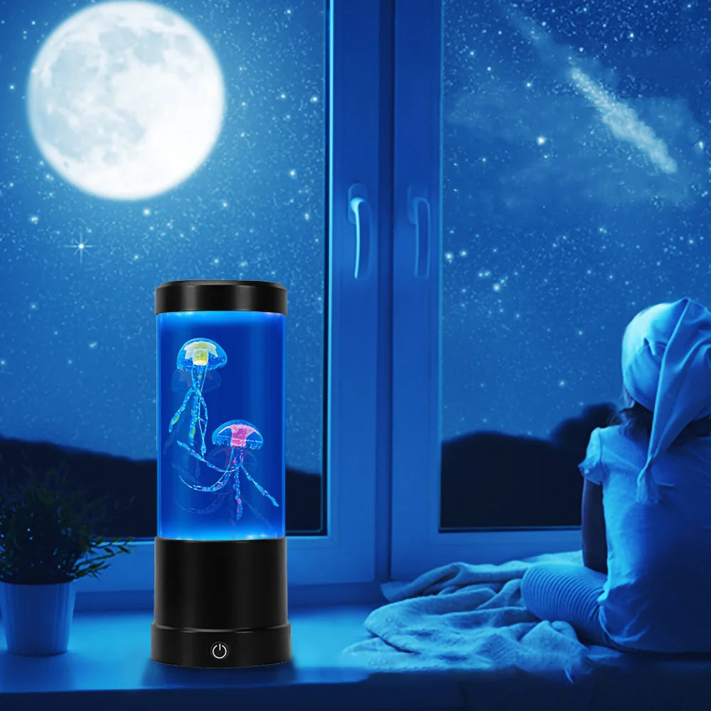 Color Changing Jellyfish Lamp Usb/Battery Powered Table Night Light