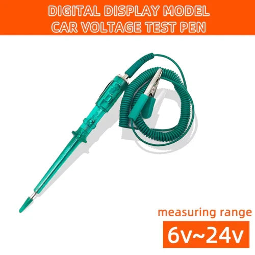 Car Truck Voltage Circuit Tester Digital Led Long Probe Pen Bulb