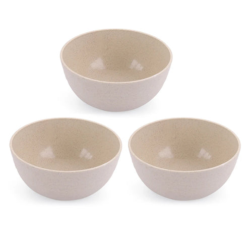3PCS Nordic Colored Wheat Straw Bowls Circular Shatter Resistant