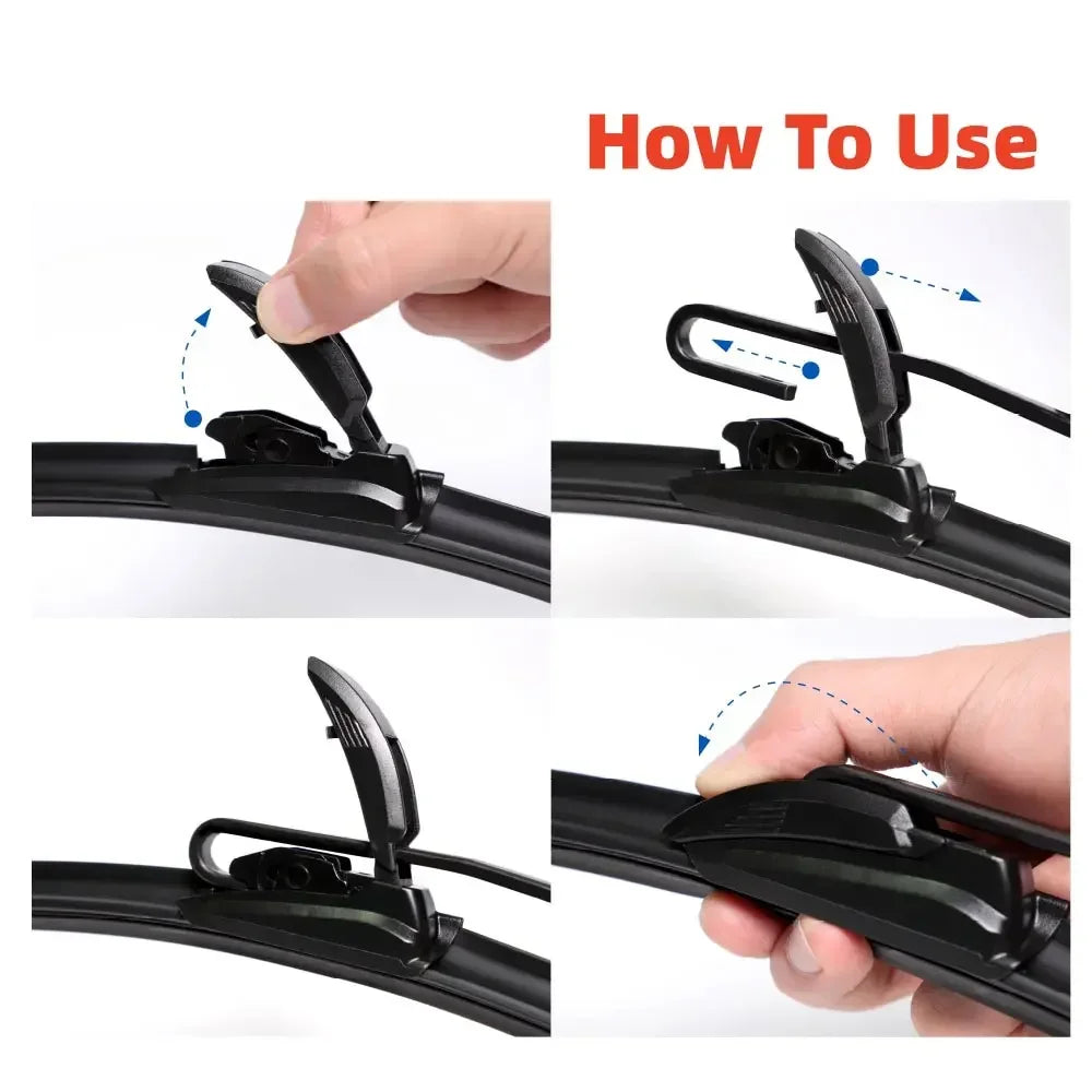 OEM Quality Car Windshield Wiper Blades U-type Universal Soft Rubber