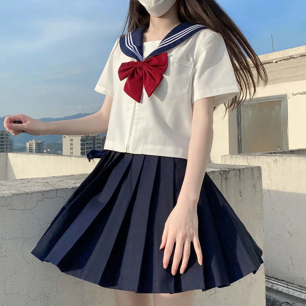 Japanese Style S-2XL Students Girls School Uniforms Girls Navy Costume