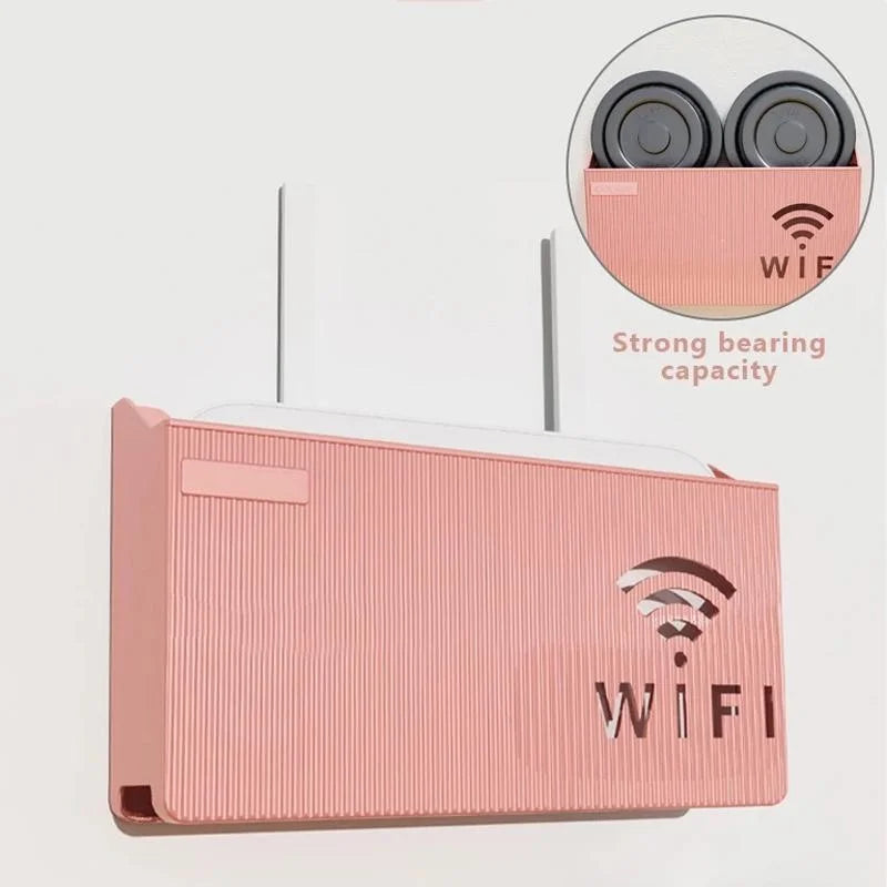 1 Pcs Wall Hanging Plastic Wireless Router Storage Box Cable Power