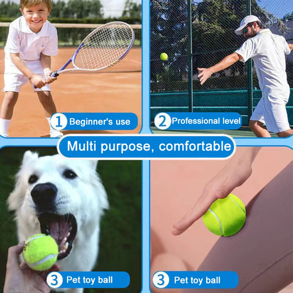 6/12pcs Tennis Balls with Mesh Carry Bag Practice Ball High Elasticity
