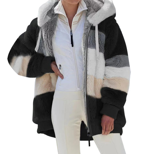 Oversized Jacket for Women Coat 2023 Autumn Winter Warm Plush Pocket
