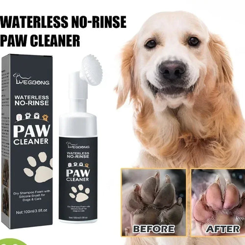 Dog Paw Washing Foam Pet Foot Cleaning Foam Rinse-free Paw Cleaner No