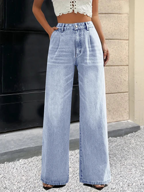 2024 new women's cross-border European and American style light blue